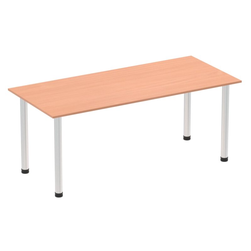 Impulse 1800mm Straight Table With Post Leg - Image 2