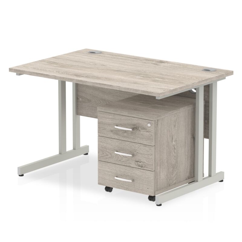 Impulse 1200mm Cantilever Straight Desk With Mobile Pedestal - Image 11
