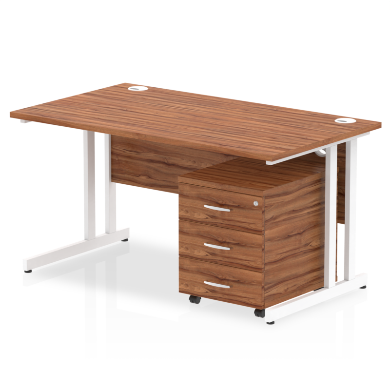 Impulse 1400mm Cantilever Straight Desk With Mobile Pedestal - Image 21