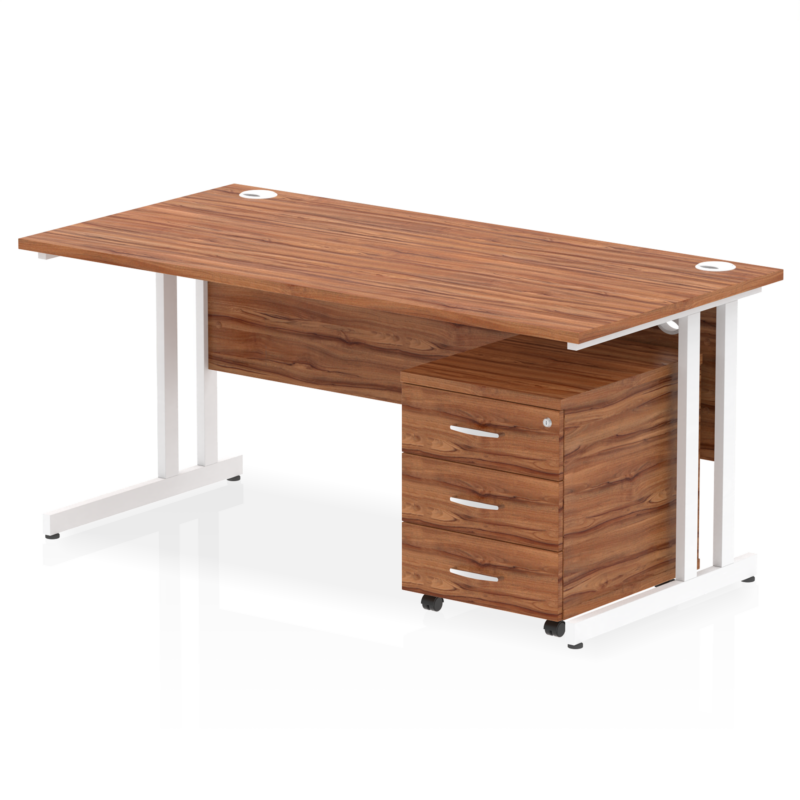 Impulse 1600mm Cantilever Straight Desk With Mobile Pedestal - Image 29