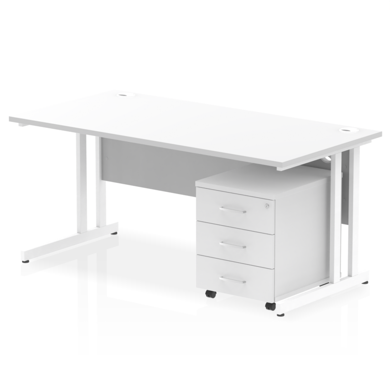 Impulse 1600mm Cantilever Straight Desk With Mobile Pedestal - Image 30