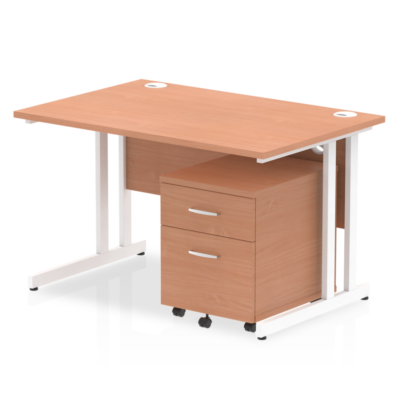 Impulse 1200mm Cantilever Straight Desk With Mobile Pedestal - Image 25