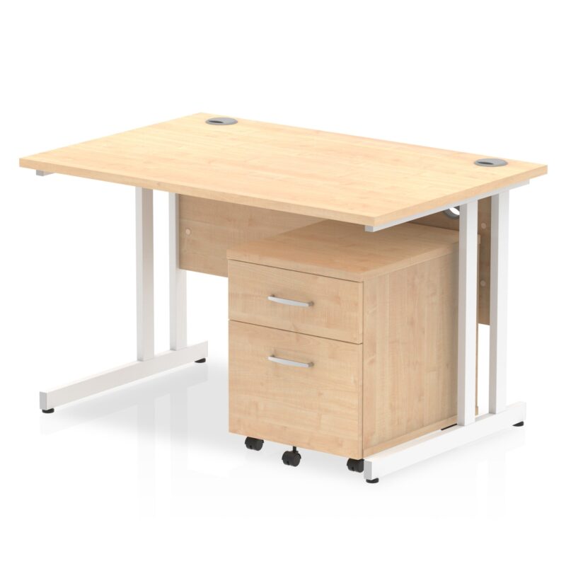 Impulse 1200mm Cantilever Straight Desk With Mobile Pedestal - Image 23