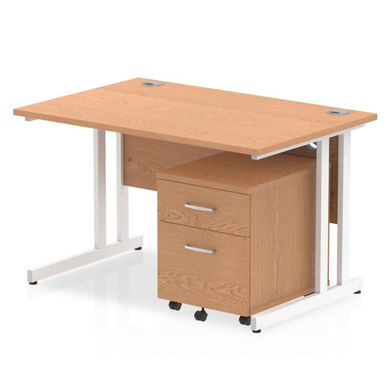 Impulse 1200mm Cantilever Straight Desk With Mobile Pedestal - Image 20