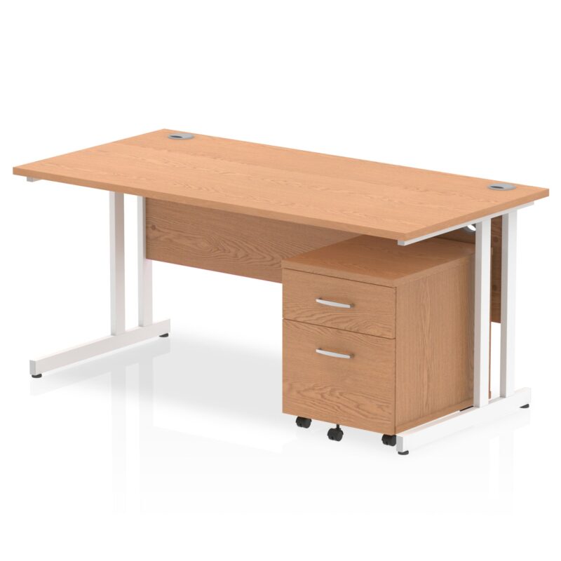 Impulse 1600mm Cantilever Straight Desk With Mobile Pedestal - Image 22