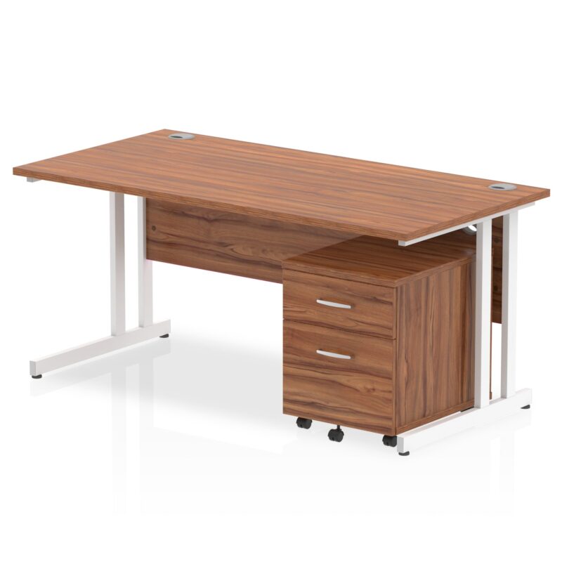 Impulse 1600mm Cantilever Straight Desk With Mobile Pedestal - Image 21