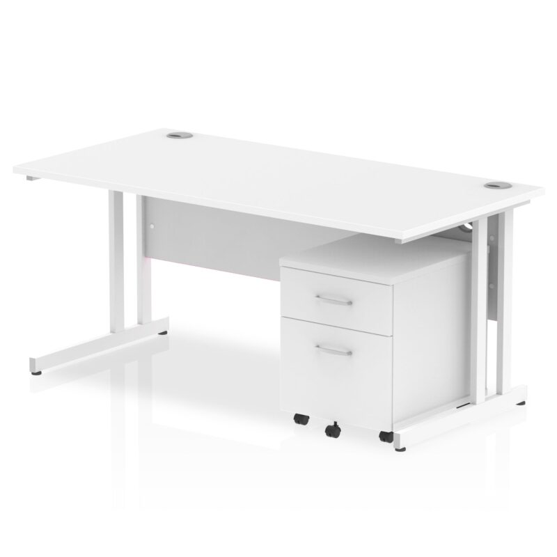 Impulse 1600mm Cantilever Straight Desk With Mobile Pedestal - Image 20