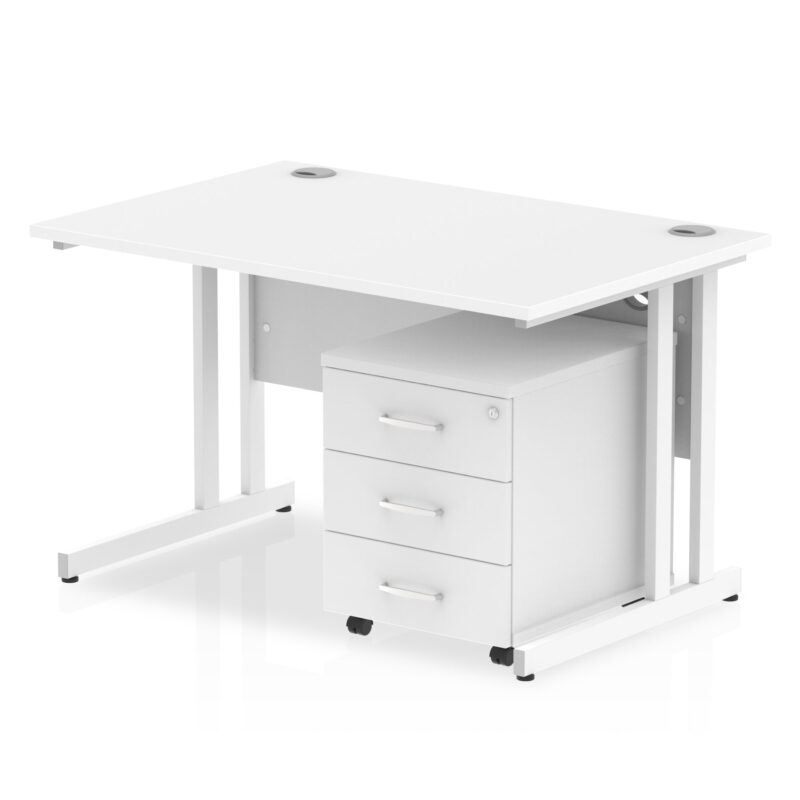 Impulse 1200mm Cantilever Straight Desk With Mobile Pedestal - Image 14