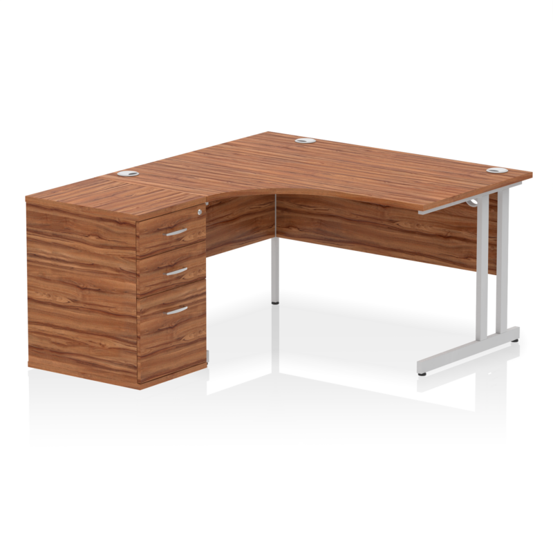 OE - Impulse 1400mm Cantilever Left Crescent Desk Workstation - Image 4