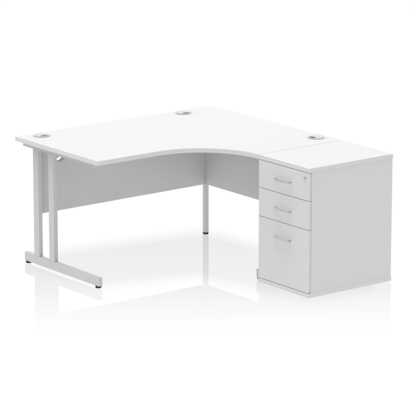 OE - Impulse 1400mm Cantilever Right Crescent Desk Workstation - Image 5