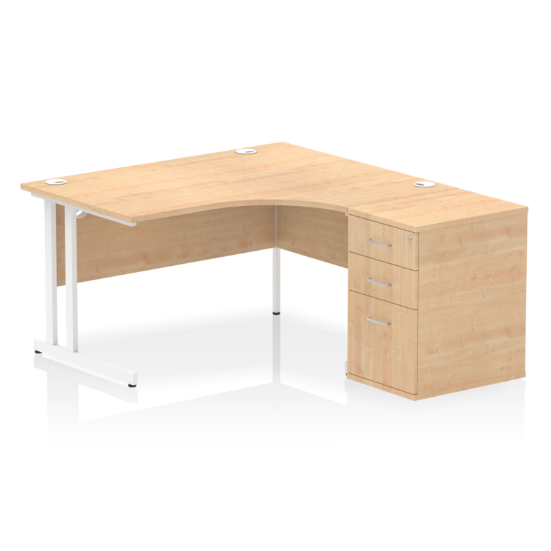 OE - Impulse 1400mm Cantilever Right Crescent Desk Workstation - Image 8