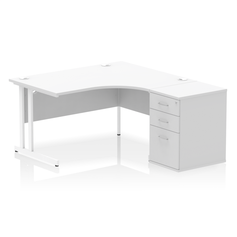 OE - Impulse 1400mm Cantilever Right Crescent Desk Workstation - Image 11
