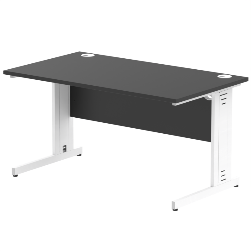 Impulse 1400mm Straight Desk Cable Managed Leg - Image 105
