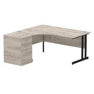 OE - Impulse 1600mm Cantilever Left Crescent Desk Workstation - Image 8