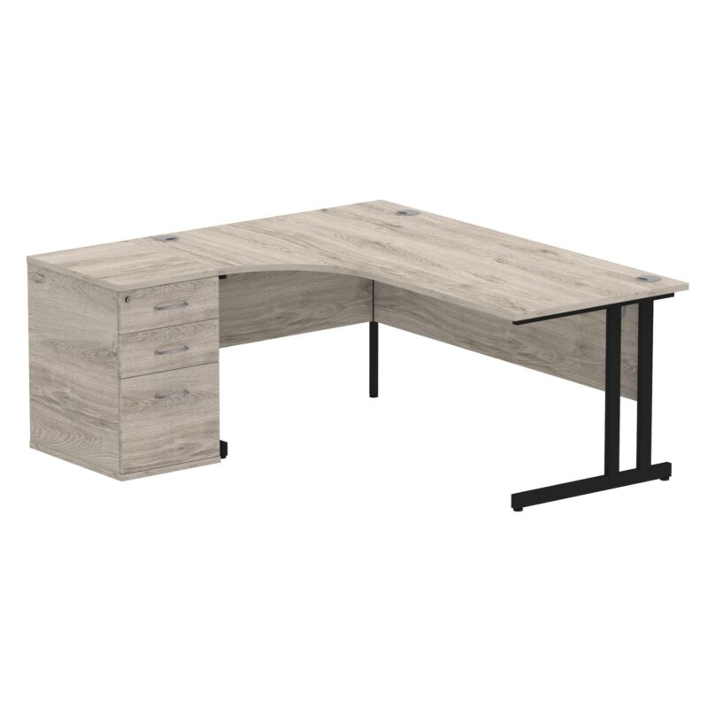 Impulse 1800mm Cantilever Left Crescent Desk Workstation - Image 5