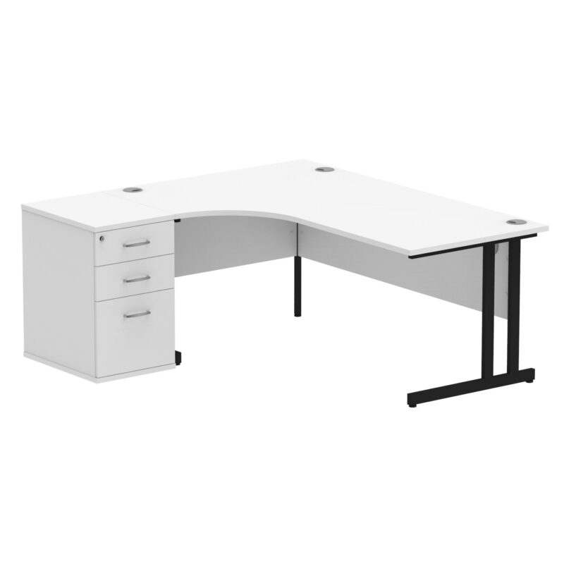 Impulse 1800mm Cantilever Left Crescent Desk Workstation - Image 17