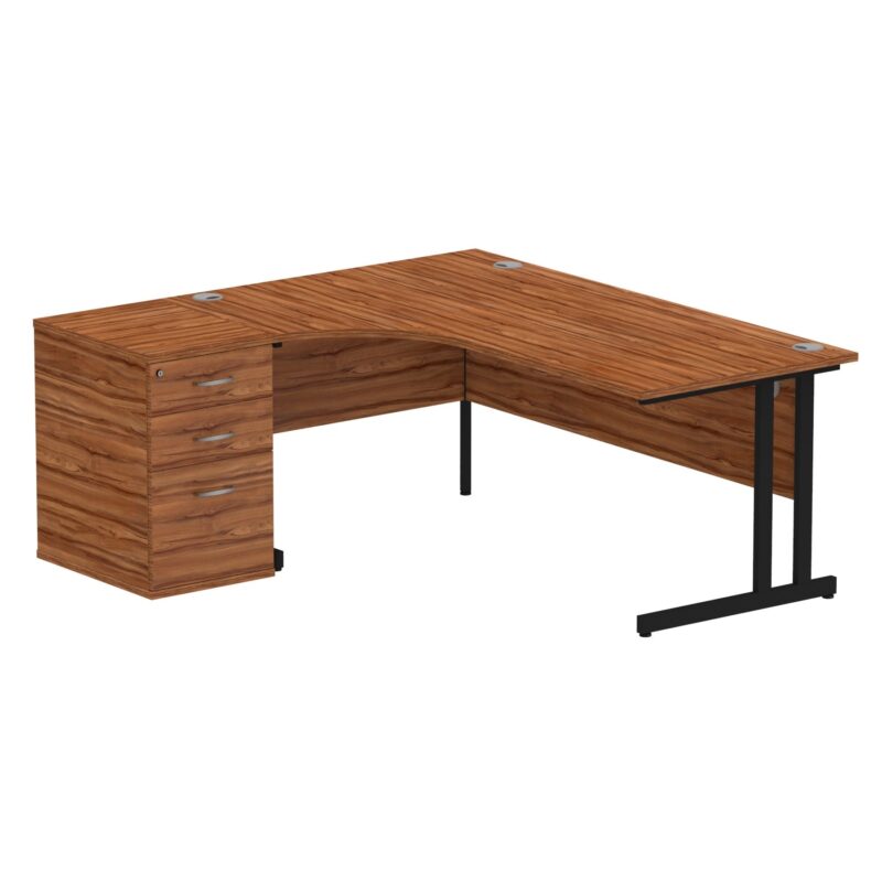 Impulse 1800mm Cantilever Left Crescent Desk Workstation - Image 14