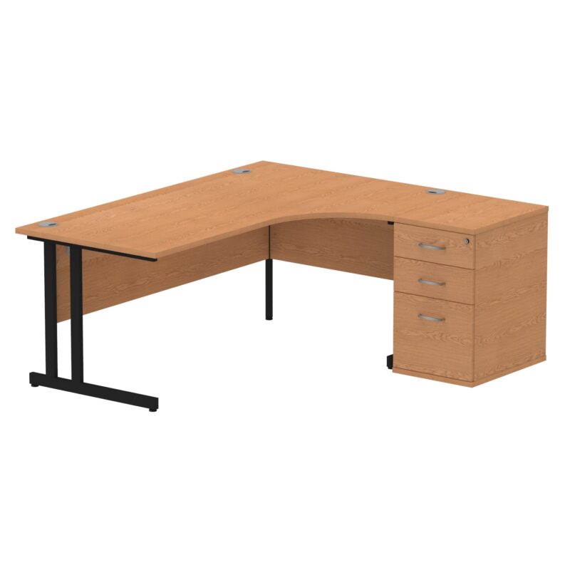 Impulse 1800mm Cantilever Right Crescent Desk Workstation - Image 11