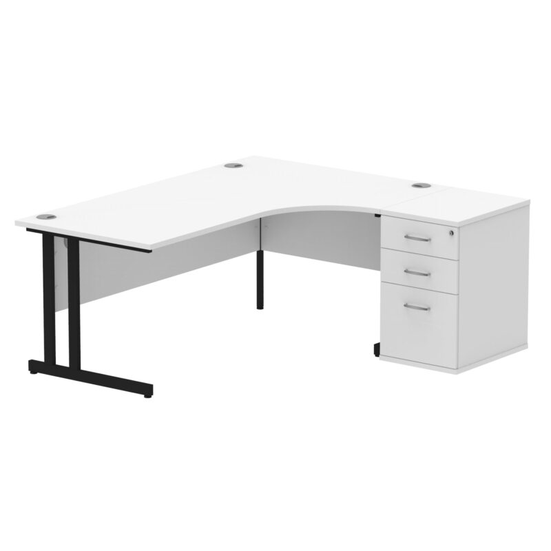 Impulse 1800mm Cantilever Right Crescent Desk Workstation - Image 17