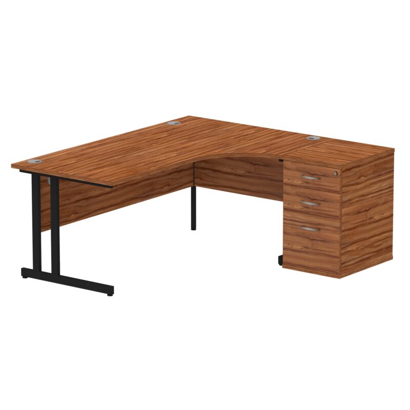 Impulse 1800mm Cantilever Right Crescent Desk Workstation - Image 13