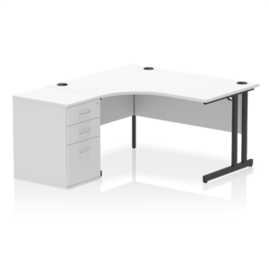 OE - Impulse 1400mm Cantilever Left Crescent Desk Workstation - Image 17