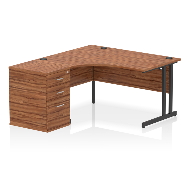 OE - Impulse 1400mm Cantilever Left Crescent Desk Workstation - Image 18