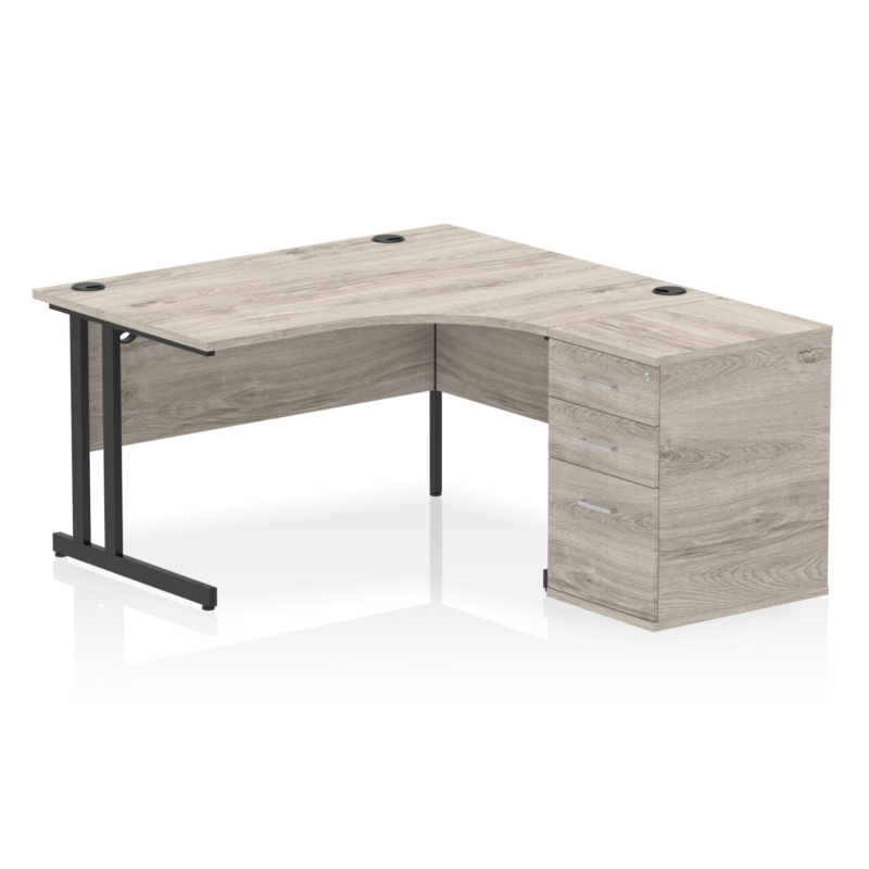 OE - Impulse 1400mm Cantilever Right Crescent Desk Workstation - Image 14
