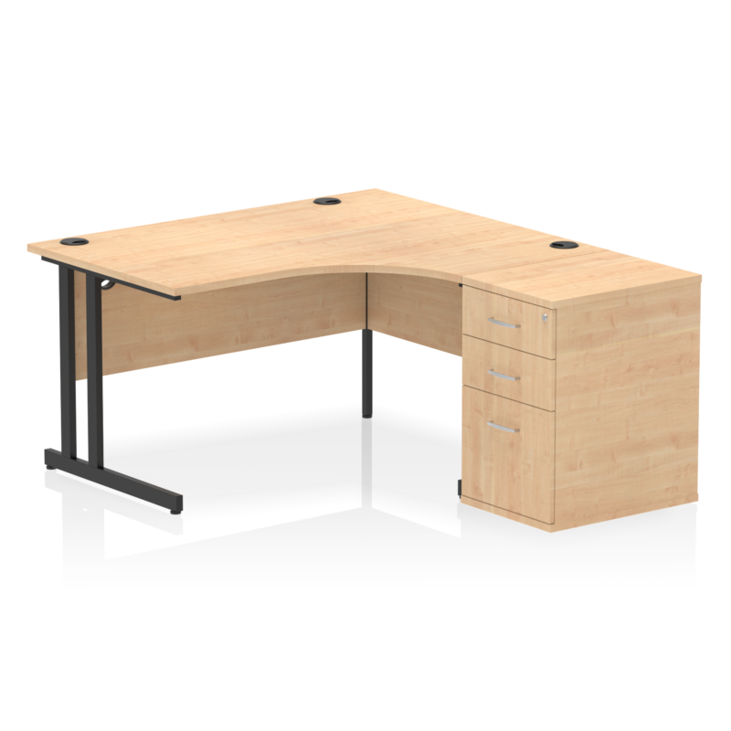 OE - Impulse 1400mm Cantilever Right Crescent Desk Workstation - Image 15