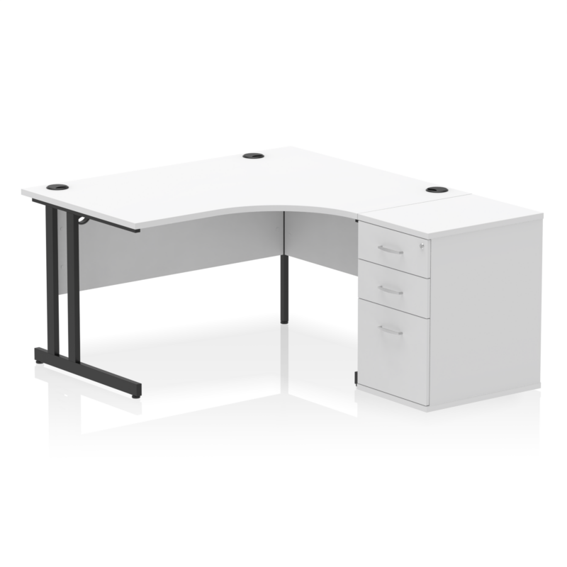 OE - Impulse 1400mm Cantilever Right Crescent Desk Workstation - Image 17