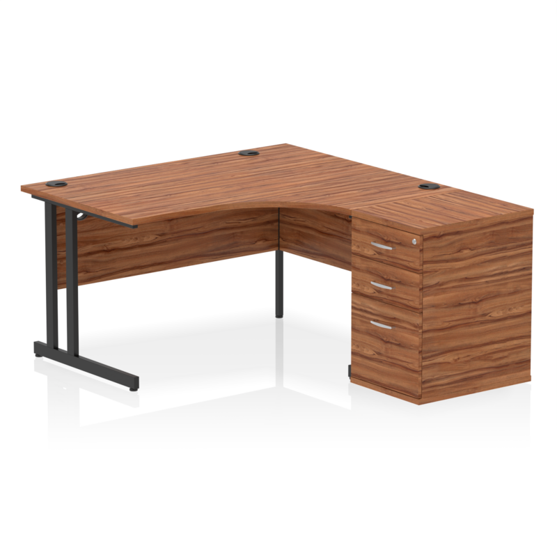 OE - Impulse 1400mm Cantilever Right Crescent Desk Workstation - Image 18