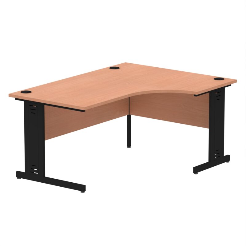 Impulse 1600mm Right Crescent Desk Cable Managed Leg - Image 12