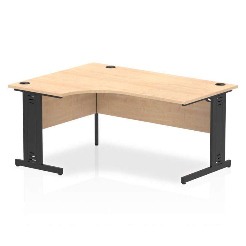 Impulse 1600mm Left Crescent Desk Cable Managed Leg - Image 63