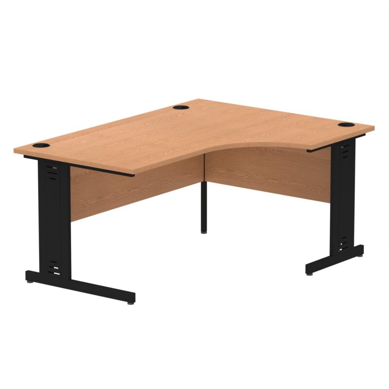 Impulse 1600mm Right Crescent Desk Cable Managed Leg - Image 15