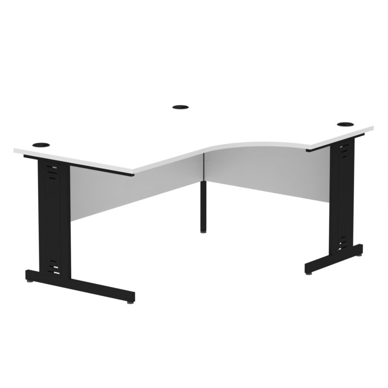 Impulse 1600mm Right Crescent Desk Cable Managed Leg - Image 17