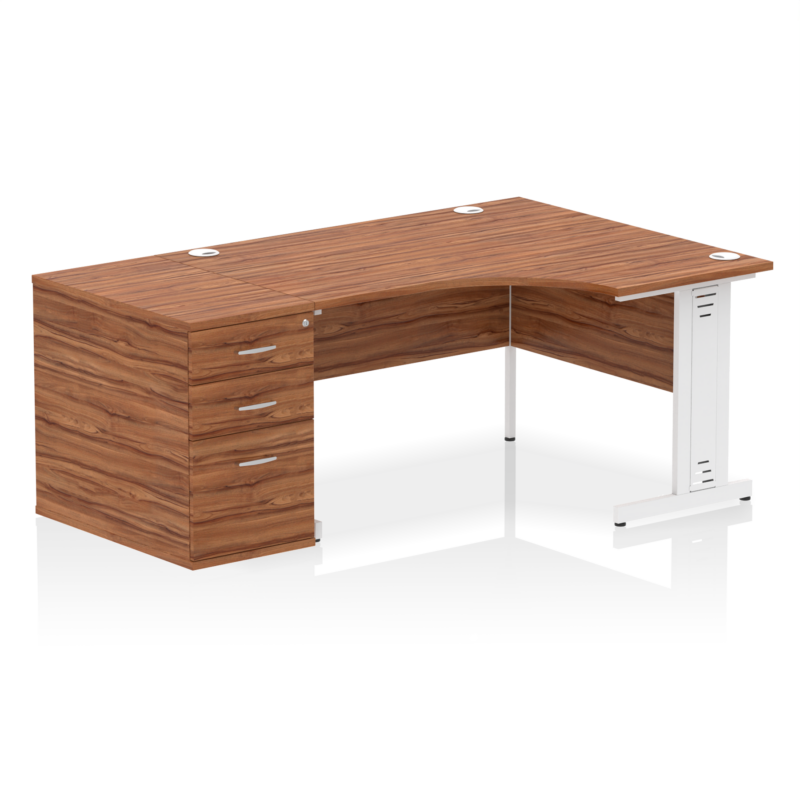 Impulse 1400mm Cable Managed Right Crescent Desk Workstation - Image 33