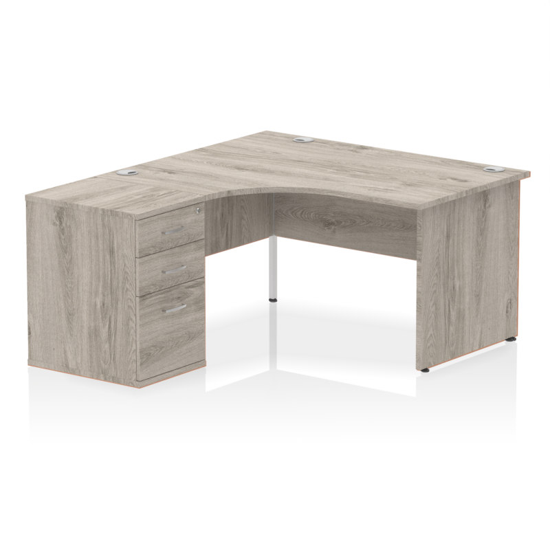 Impulse Panel End Crescent Desk Workstation - Image 49