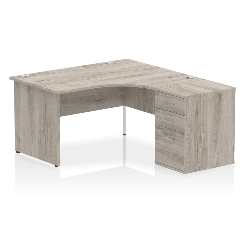 Impulse Panel End Crescent Desk Workstation - Image 56
