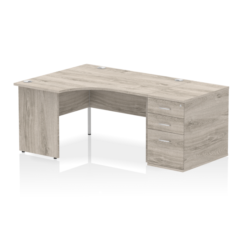 Impulse Panel End Crescent Desk Workstation - Image 64