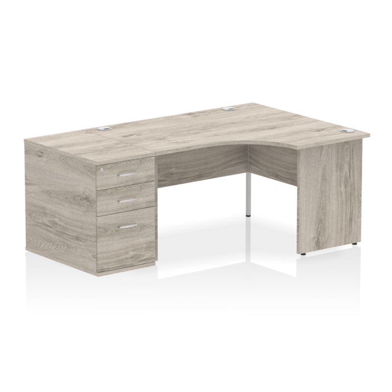 Impulse Panel End Crescent Desk Workstation - Image 71