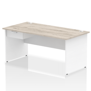 Impulse Panel End Straight Desk Frame With Single One Drawer Fixed Pedestal - Image 43