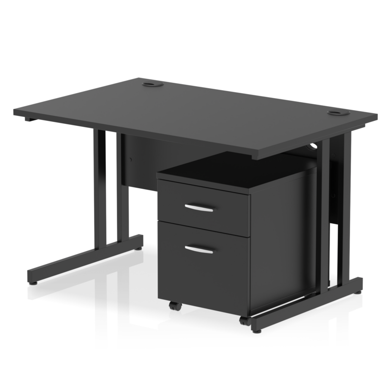 Impulse 1200mm Cantilever Straight Desk With Mobile Pedestal - Image 28
