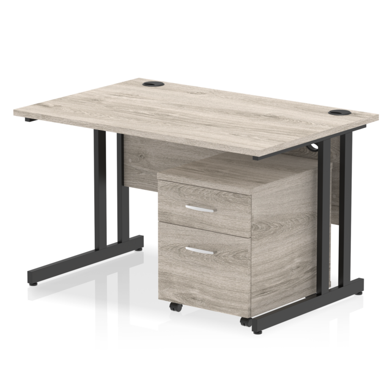 Impulse 1200mm Cantilever Straight Desk With Mobile Pedestal - Image 29