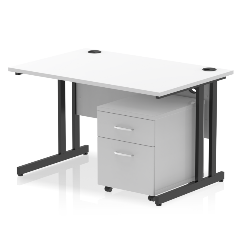 Impulse 1200mm Cantilever Straight Desk With Mobile Pedestal - Image 32