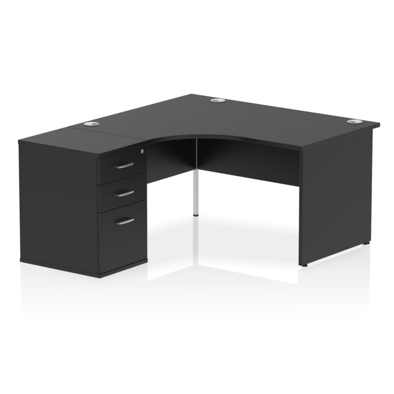 Impulse Panel End Crescent Desk Workstation - Image 50