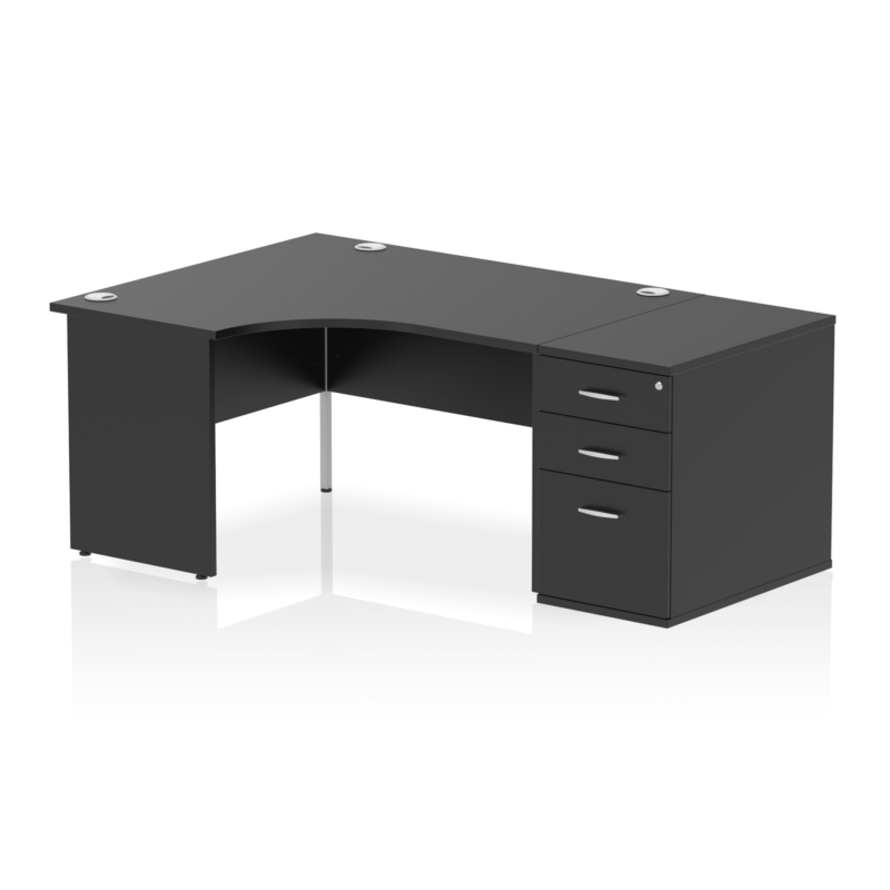 Impulse Panel End Crescent Desk Workstation - Image 65