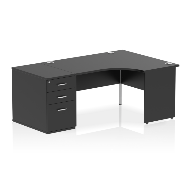 Impulse Panel End Crescent Desk Workstation - Image 72