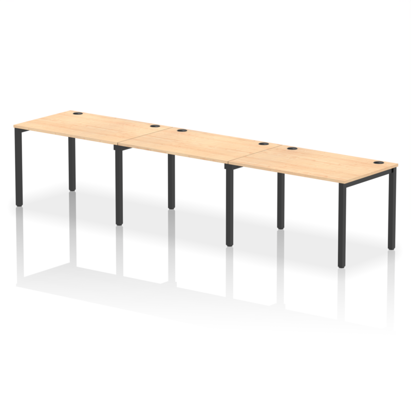 Impulse Single Row Bench Desk - 3 Person - Image 54