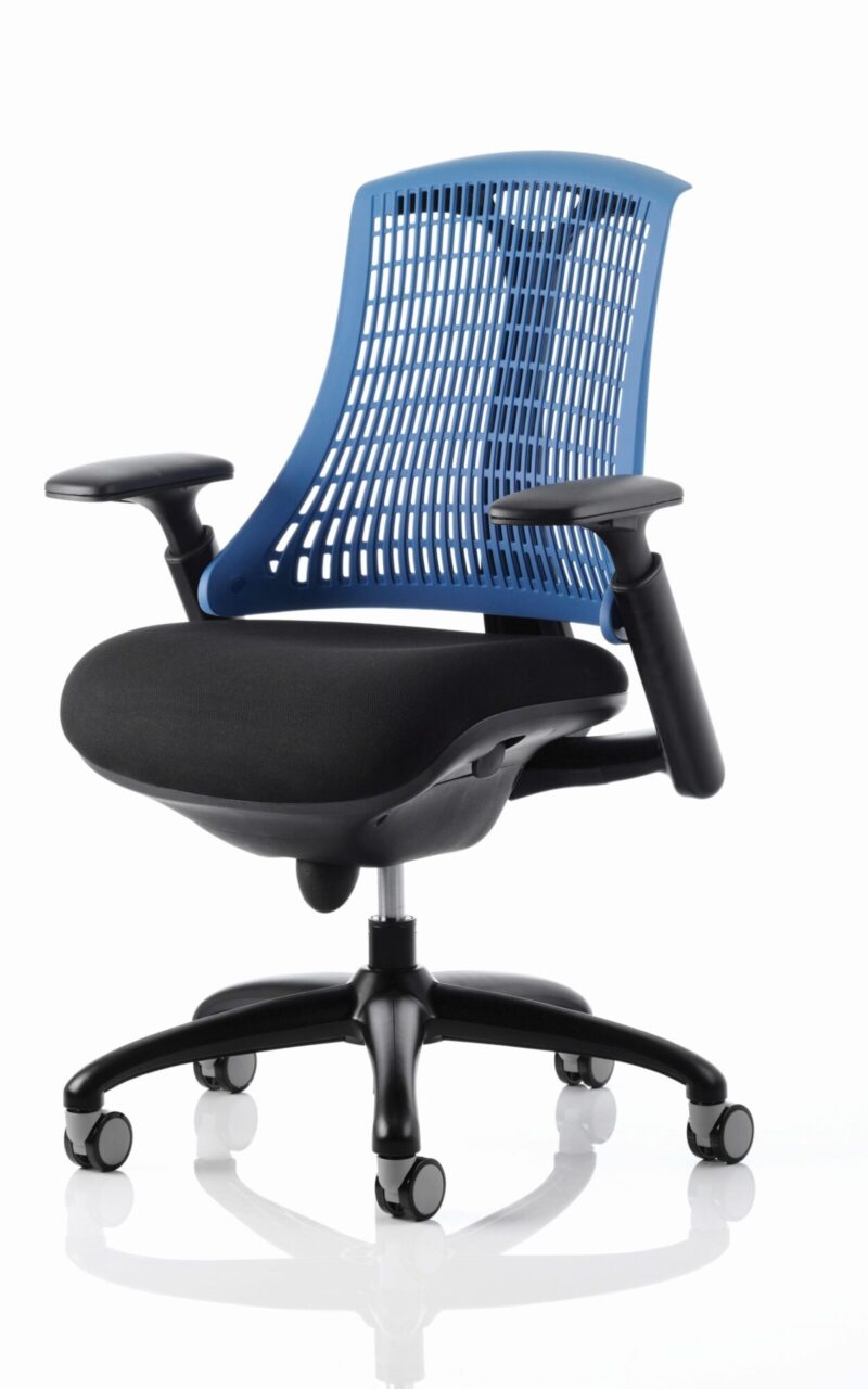 Flex Medium Back Black Frame Task Operator Office Chair with Arms - Image 37