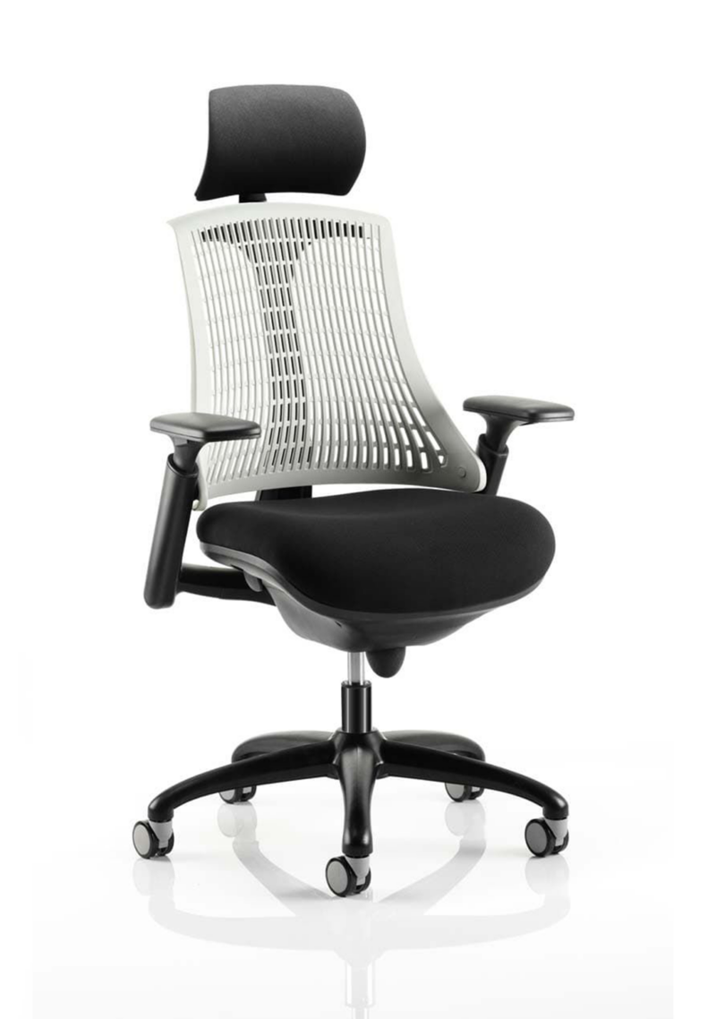 Flex Medium Back Black Frame Task Operator Office Chair with Arms - Image 15
