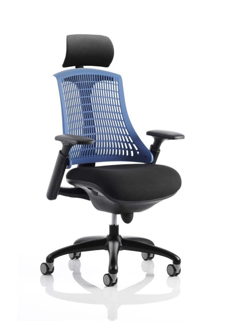 Flex Medium Back Black Frame Task Operator Office Chair with Arms - Image 12